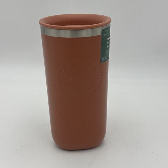 Starbucks 2024 Terracotta 90% Recycled Stainless Steel Triangle Tumbler 12 oz. - Picture 2 of 3
